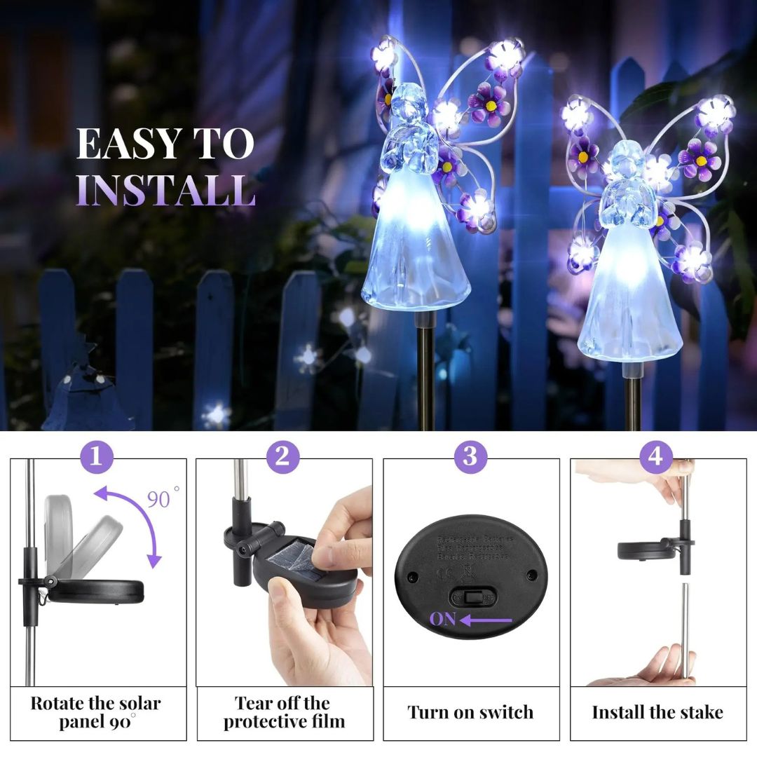 Celestial Shine™ Solar Angel Lawn Lights
